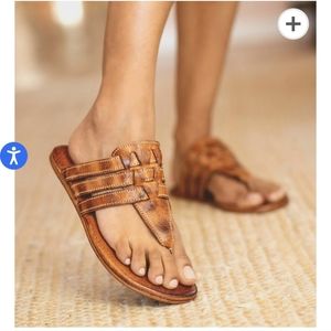 Bed stu leather thong sandals